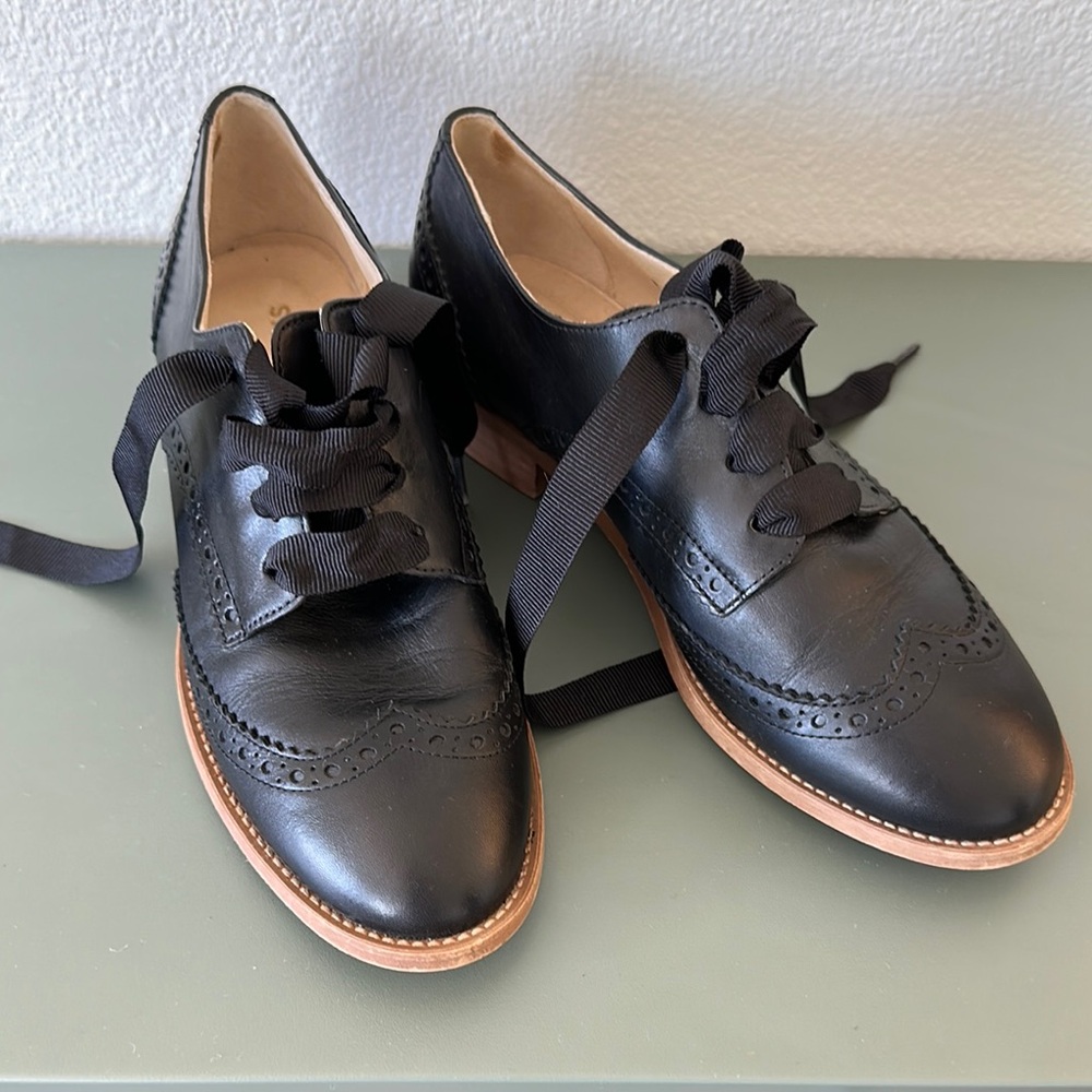 San Marina Black Women's Brogue Shoes